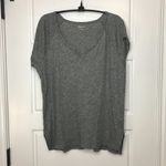Madewell Short Sleeve Tee Women's Small Gray T-Shirt Notch Neck, Cotton, Modal Photo 1
