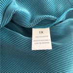 Briggs New York  Blouse Teal Green Pleated Scoop Neck‎ sleeveless Shirt. size 1X Photo 6