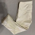 Lululemon Cropped White Mesh Sides Leggings Photo 3