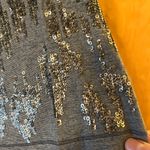 Lafayette 148  New York Gray Grey Silver Sequin Long Sleeve T-Shirt Size Small Photo 7