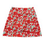 Never a Wallflower red floral skort Size XS Photo 3
