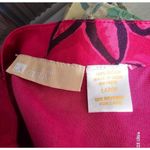 LA CERA Maxi Dress Pink Purple Floral Print V Neck Short Sleeve Rayon Large Photo 4