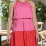 Maggy London NWT Maggi London Times Curve Laureen Midi Poplin Tired Midi Dress Photo 0