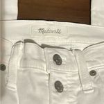 Madewell | 9” mid rise skinny white cut off jeans Photo 5