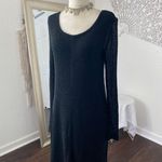 Witchy Whimsygoth Black Knitted Distressed Grunge Babydoll Midi Dress M Size M Photo 1