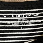 Westbound  Stripe Boatneck Sleeve Pocket Blouse 2X Photo 6