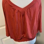 American Rag Cie blouse Small Burnt Orange Photo 4