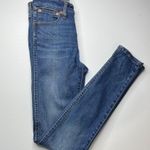 Madewell High Rise Skinny Denim 9" Women’s Size 24 Zip Jeans Blue Denim Pockets Photo 2