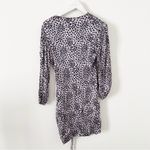 Maje Cinched Mini Dress Pink Leopard Animal Print Size 38 Medium Photo 7