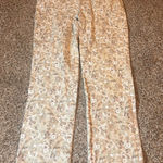 Gloria Vanderbilt  Amanda Floral Print Pants Women's Size 10 Beige Casual Photo 0