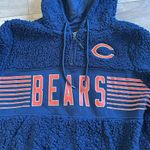 NFL NWT  Chicago Bears Jacket Half Zip Hooded Fluffy Trendy Black Style Sz S Photo 1