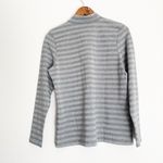 NWT E.L.I Bow Tie Neck Long Sleeve Top Gray Size M Photo 2