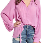 Endless Rose Pleated Tie Detail Blouse Photo 0