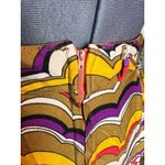 GB skirt A line groovy 1960s mustard purple yellow olive green Photo 5