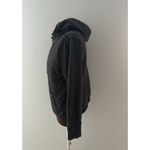 Athleta Cozier Jacket Size Medium Black Puffer Hoodie Insulated PrimaLoft 350839 Photo 2