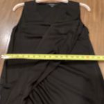 All Saints Annis knee length Dress Black Draped Front Sleeveless V-neck size 6 Photo 5