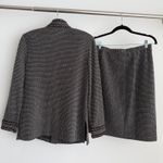 St. John Skirt Jacket Suit 4 and 6 Brown Textured Knit Career Elegant Military Photo 9