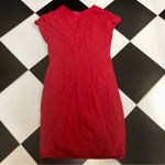 Escada Dress Darla Cherry Red Cerise Cherry Color Lacquer Gathered Detail US 8 Photo 5
