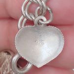 Sterling Silver W/ 26 Charms- chain link boho charm bracelet Photo 9