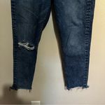 American Eagle AE Highest Rise Mom Distressed Raw Hem Denim Jeans Photo 3