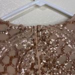 BANJUL  Sequined Nude Bronze Midi Cocktail Dress Party Birthday Size Small Photo 12
