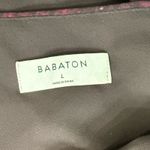 Babaton Burgundy Red Abstract Sleeveless Drawstring Mini Tank Dress size L Photo 5