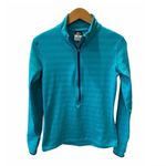 Nike Pro Warm 1/2 Zip Shadow Stripe Pullover Top M Blue Athletic Cold Gear Photo 1