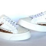 ZARA White & Gray Suede Silver Stud Leopard Print Women Shoes 36 / 6 Photo 3