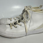 Converse Sloane mid top sneakers leather canvas white womens size 6.5 punk Photo 0