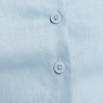 Reformation  | Arella 100% Linen Collared Mini Dress in Mineral Blue Photo 5