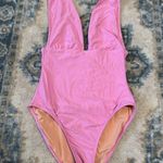 J.Crew Pink Pungle V-Neck One Piece Swimsuit Size 0 Photo 1
