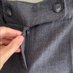 Ann Taylor Vtg Y2K low mid gray wool wide straight loose leg trousers pants 0 Photo 2