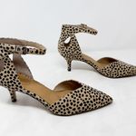 Corso Como [] Devorah Suede Leopard Print Cutout Pointed Toe Kitten Heel Size 10M Photo 0