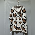 Carmen Marc Valvo  hooded leopard print pullover cardigan Medium New with tags Photo 2