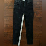 Current/Elliott High Waist Stiletto Star Print Black Jean Pant- Size 28 Photo 9