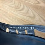 Stuart Weitzman  Black Patent Leather Wedge Sandal Low Heel Women’s Size 10.5 Photo 6