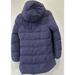 Uniqlo  Women’s Down Puffer Coat Sz S Blue Goose Feather Mockneck Packable Hood‌‌ Photo 4