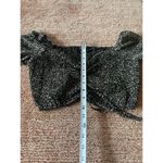 HYFVE Chasing The Dream Top In Black And Tan Women’s Cropped Long Puff Sleeves L Photo 5