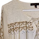 Topshop Kate Moss for  'Folk' Smocked Dress Size 8 Viscose Cotton Bohi Sequins‎ Photo 7