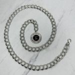 Silver Tone K Initial Letter Belly Body Metal Chain Link Belt Size XS Small S Photo 0