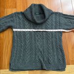 Ralph Lauren  Charcoal Cable Knit Turtleneck Sweater Size L Photo 9