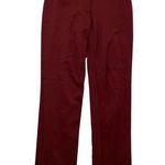 Fuzzi Slim Leg Dress Pants Burgundy Ankle Length Red Photo 0