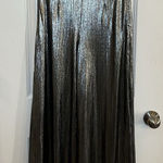 Lulus  Women’s Wide Leg Pants XS Shimmery Silver Photo 0