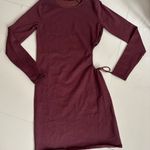 ZARA NWT‼️ thick brown long sleeved bodycon mini dress with cut out tie Size Medium Photo 2