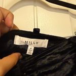 Milly  Black velour Wide Leg Pants Photo 1