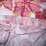 Simply Southern  Womens Cold Shoulder Tassel Dress Size M Pink Hibiscus Bell Photo 5