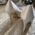 White satin bling heels Size 6.5 Photo 3