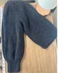 Madewell  Womens Sweater Size S‎ Black Knit Puff Sleeve Pullover Photo 4