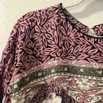 Vintage Bobbie Brooks Floral Boho Purple Pink Blouse Size medium Photo 3