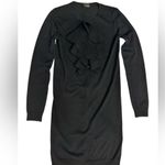 Fendi Black ruffle front wool sweater dress sz S IT 42 best on 6 Photo 14